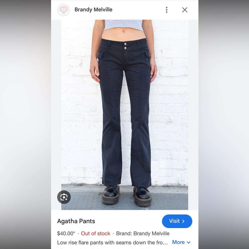 Brandy Melville low waisted Agatha pants